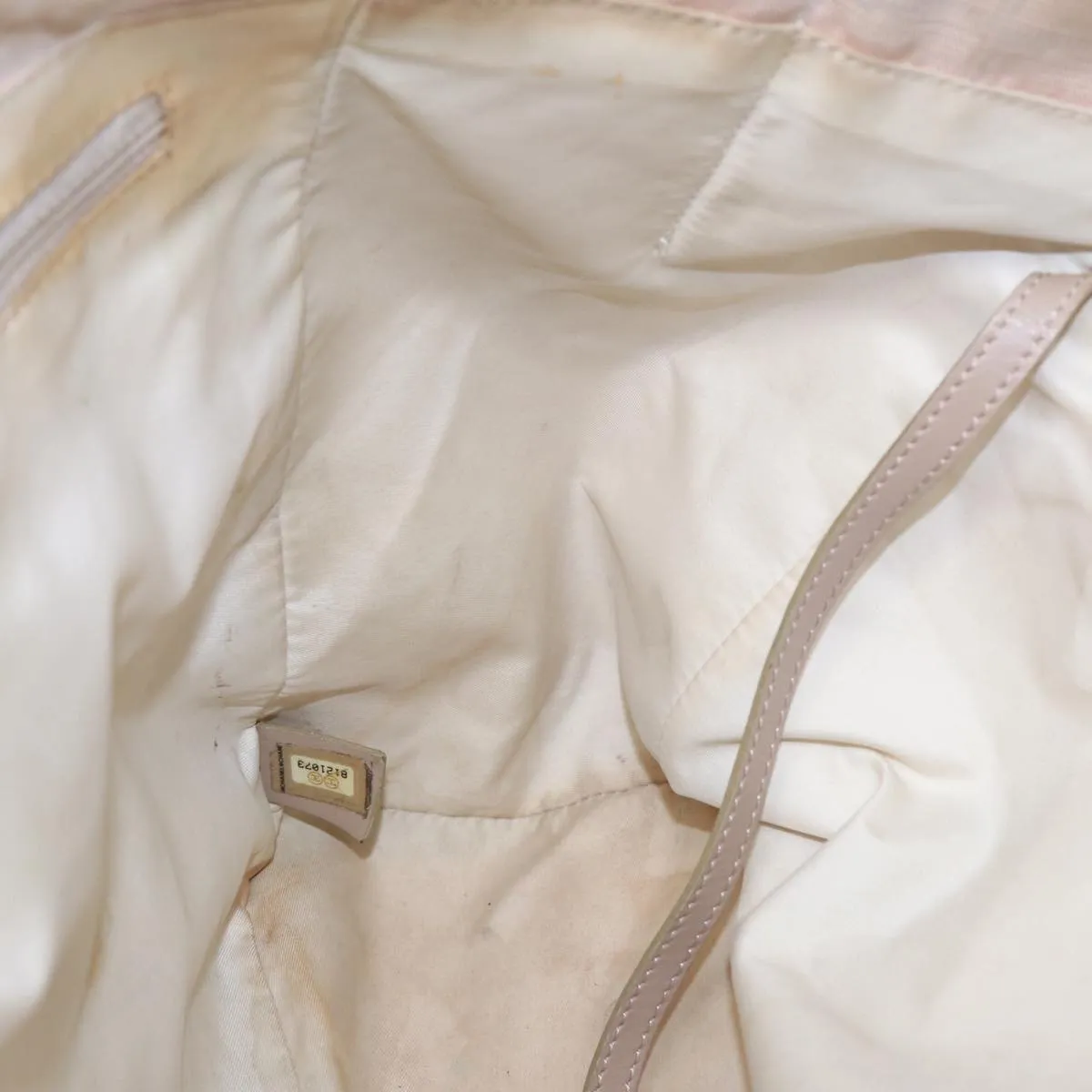 CHANEL New Travel Line Tote Bag Nylon Beige Gold CC Auth yk14279