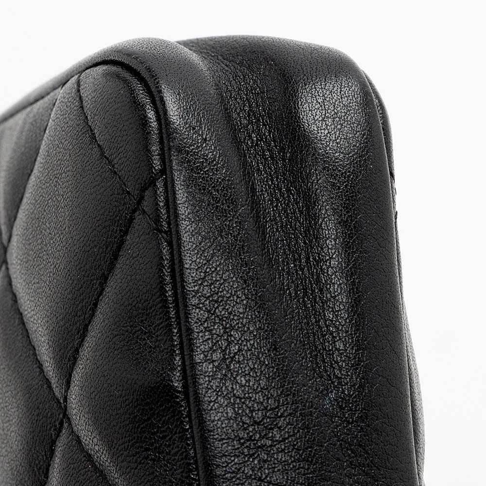 Chanel Quilted Lambskin Ligne Cambon Zip Mini Pouch (SHF-15996)