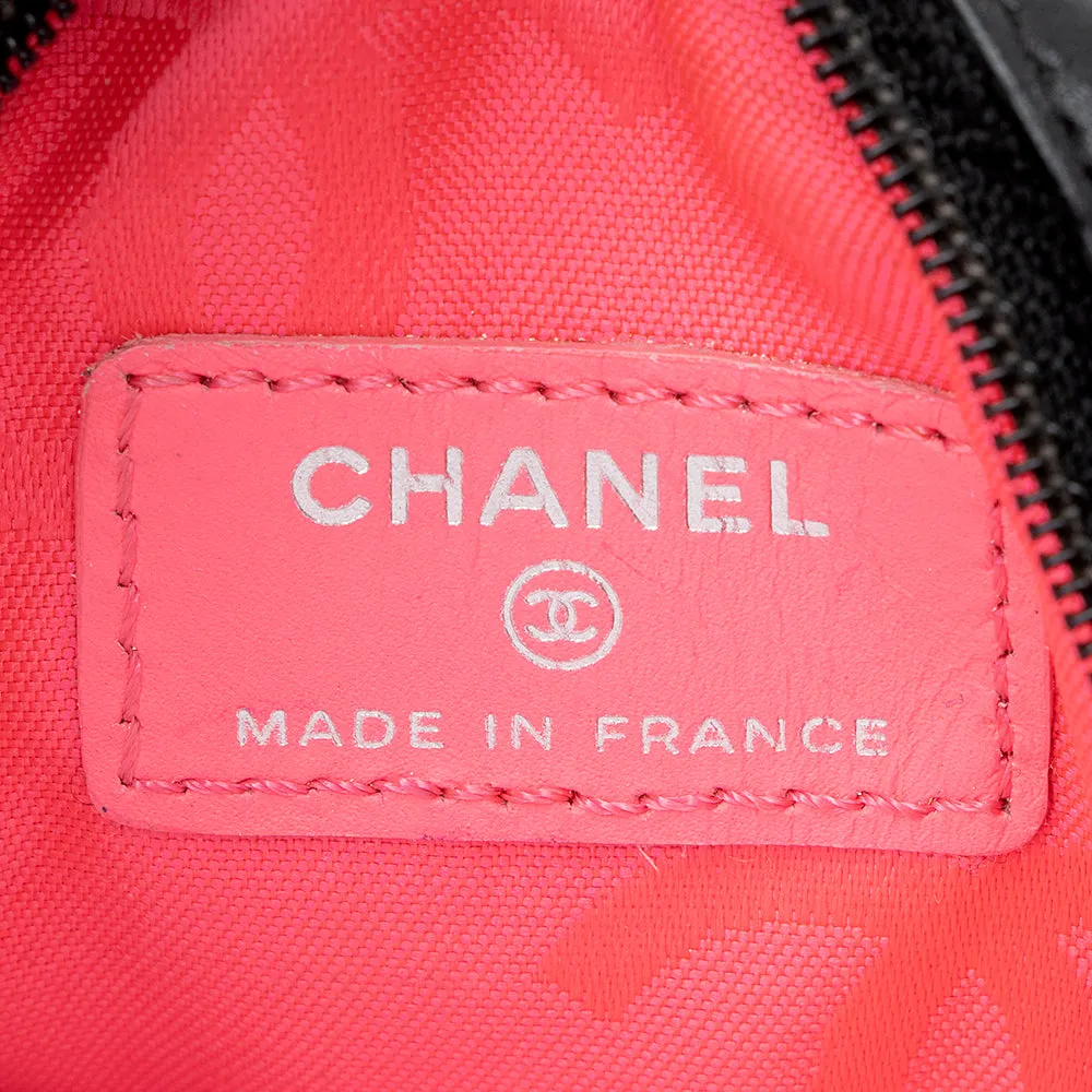 Chanel Quilted Lambskin Ligne Cambon Zip Mini Pouch (SHF-15996)