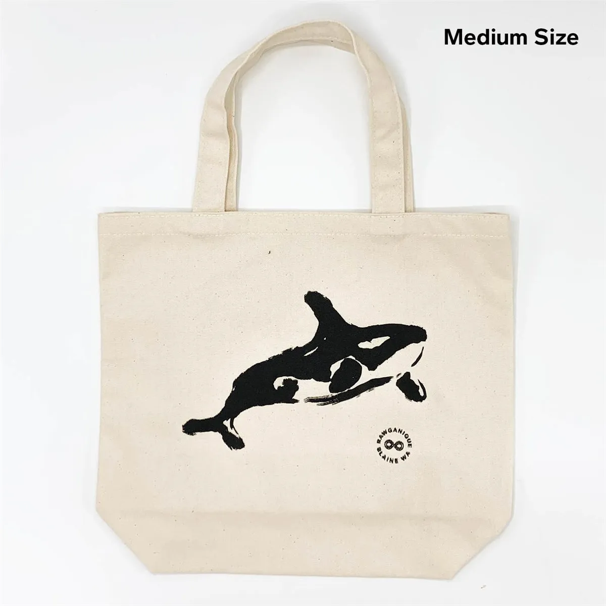 CLOVERDALE 100% Organic Cotton Shopping Bag Made in USA - Orca