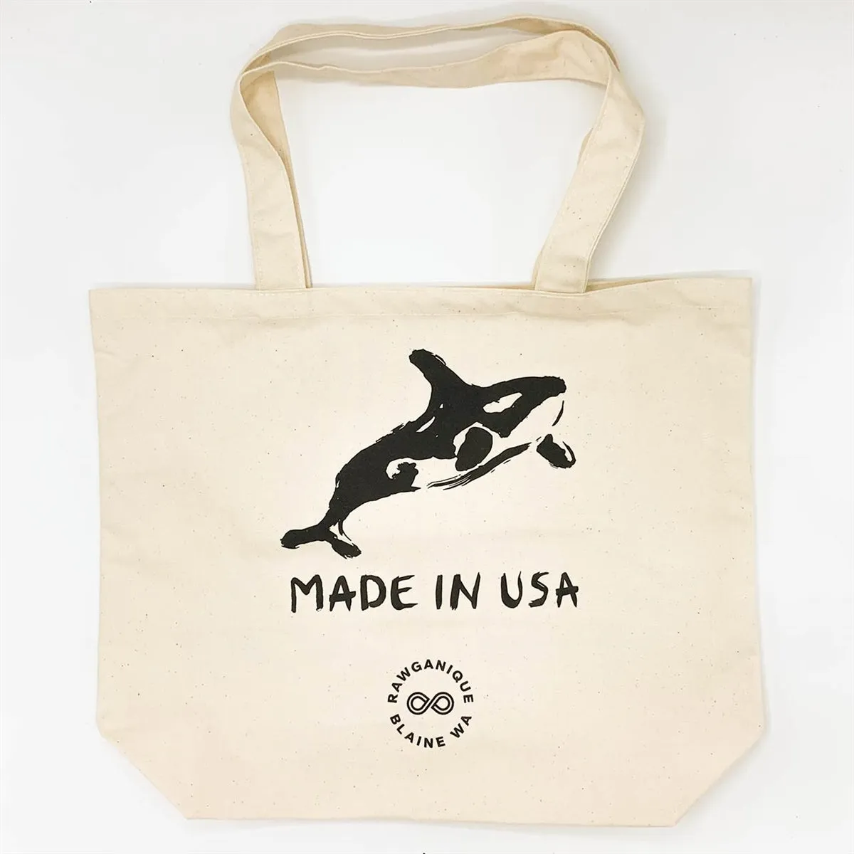 CLOVERDALE 100% Organic Cotton Shopping Bag Made in USA - Orca