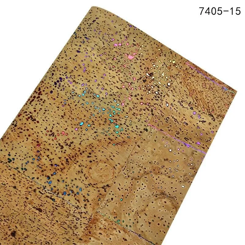 Cork-Style Synthetic Leather Fabric for Creative Crafting Projects