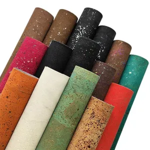 Cork-Style Synthetic Leather Fabric for Creative Crafting Projects