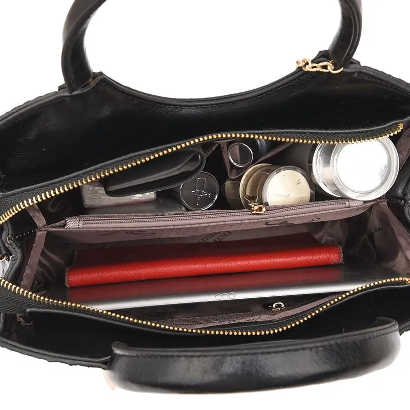CrocChic Crocodile Pattern Zipper Tote Shoulder Bag