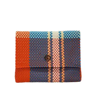 Crossbody Orange/ Blue Patterned
