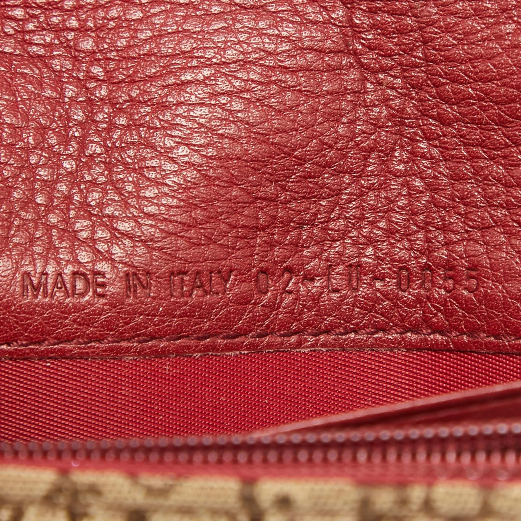 DIOR Red/Beige Oblique Fabric and Leather Street Chic Wallet