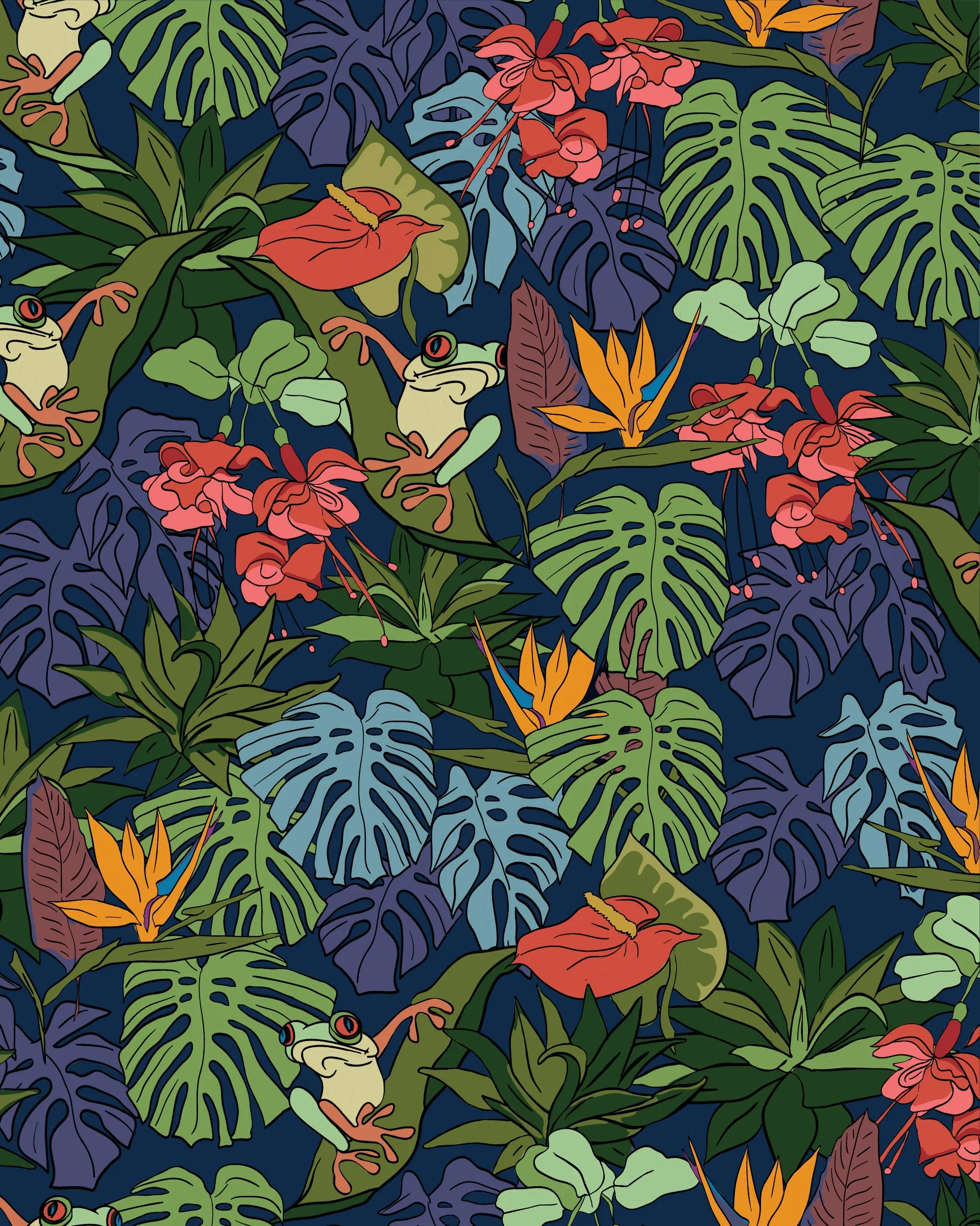 Frogs Print Tote