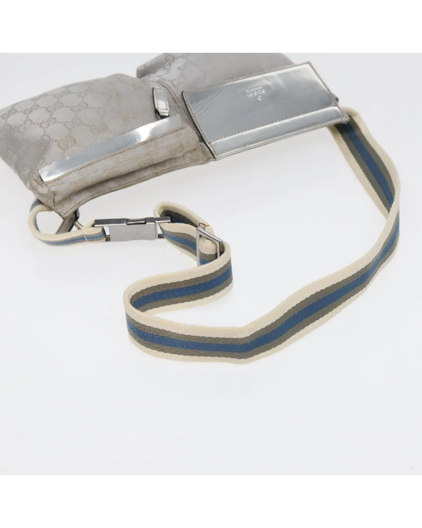 GG Canvas Waist Bag with Silver Accents