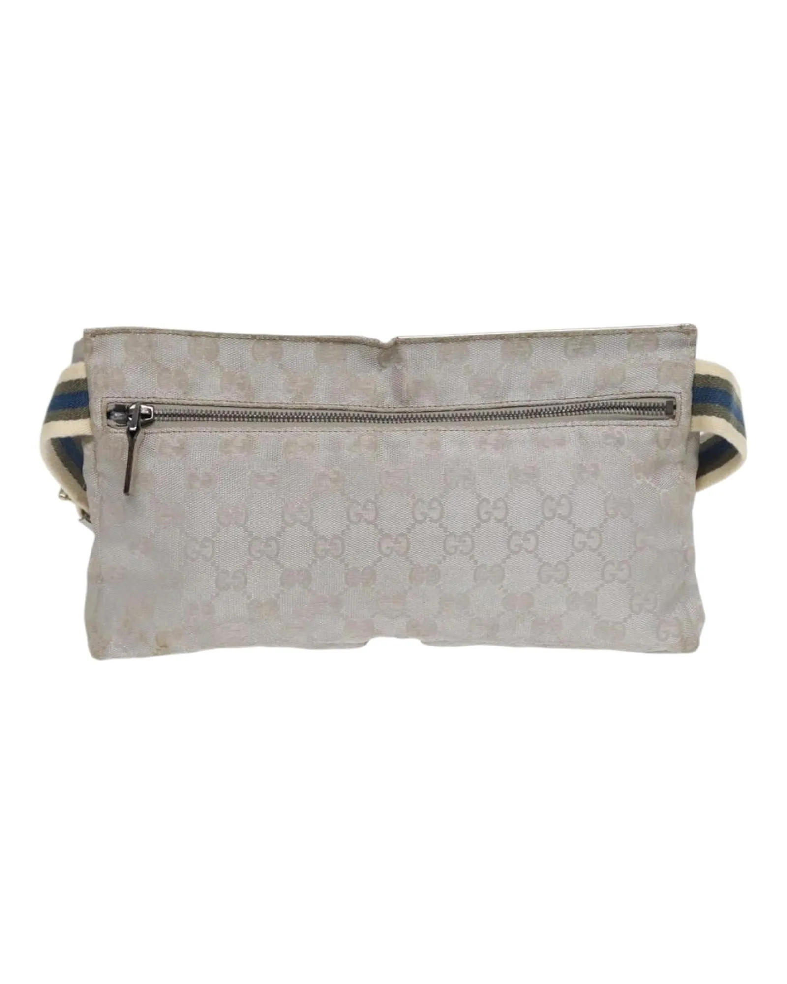 GG Canvas Waist Bag with Silver Accents