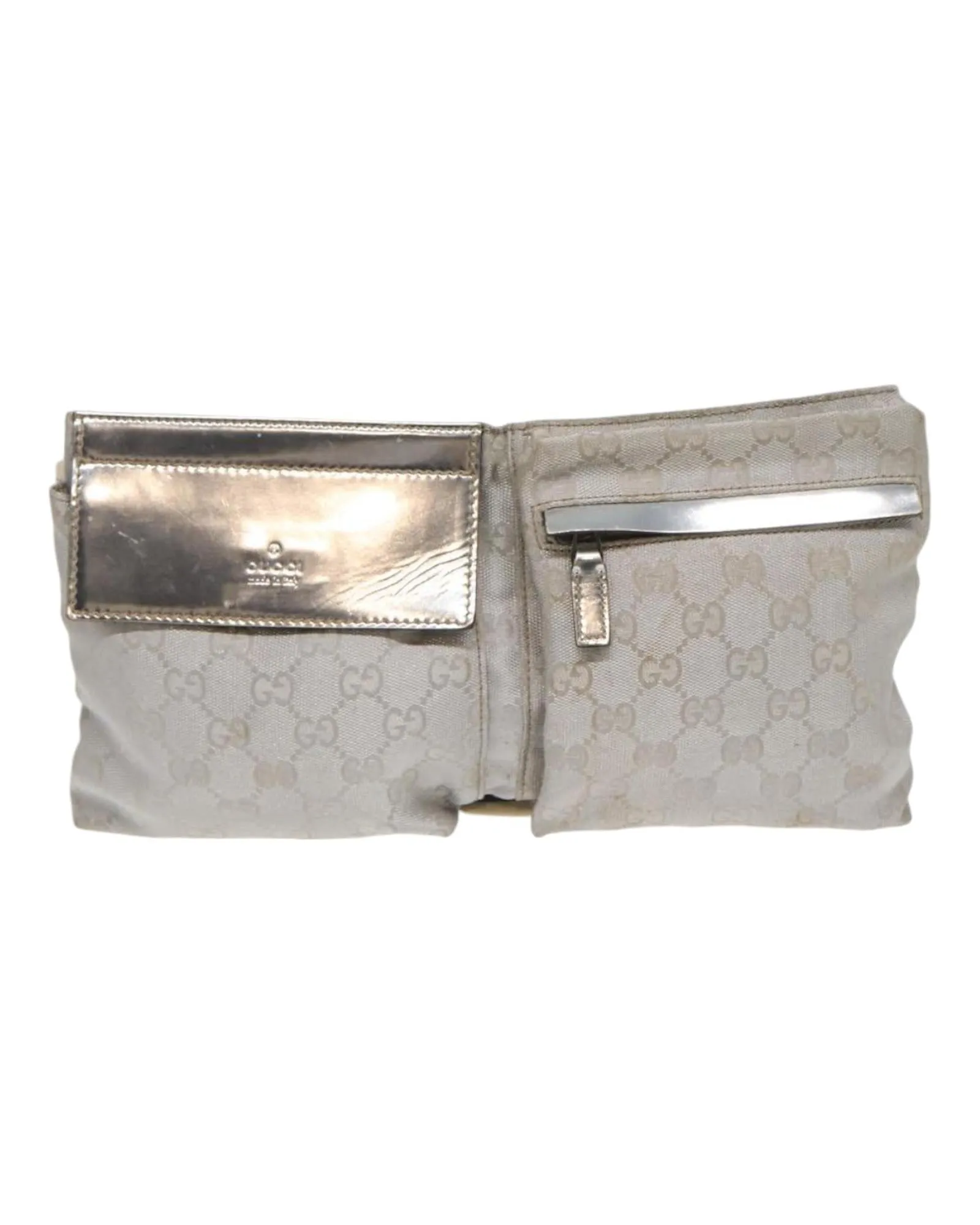 GG Canvas Waist Bag with Silver Accents