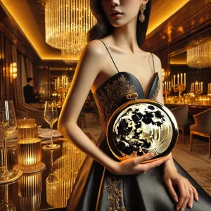 Golden Luxe Moon Clutch – The Epitome of Elegance & Sophistication