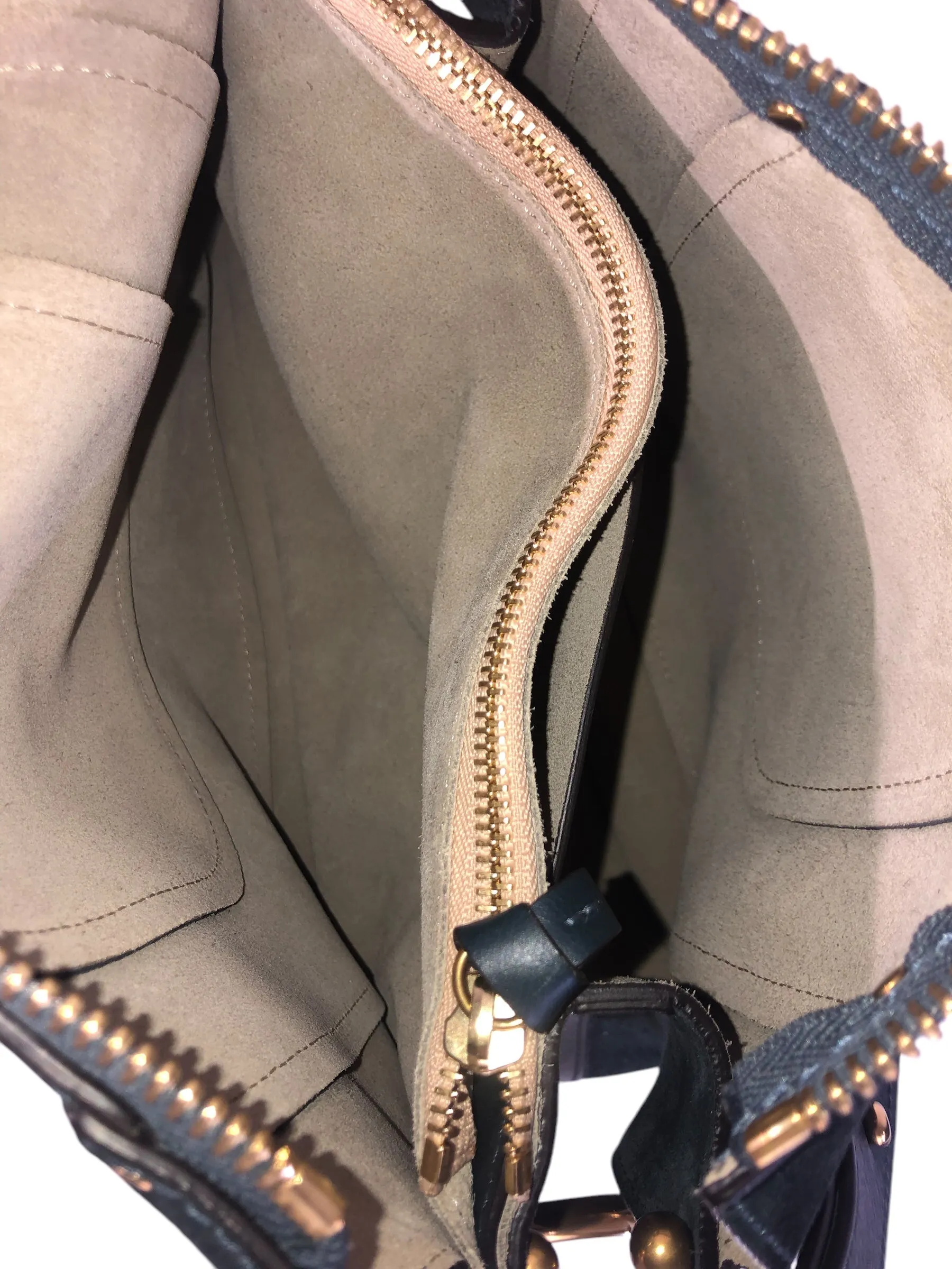 Hayley Blue Green Suede Convertible Hobo Bag