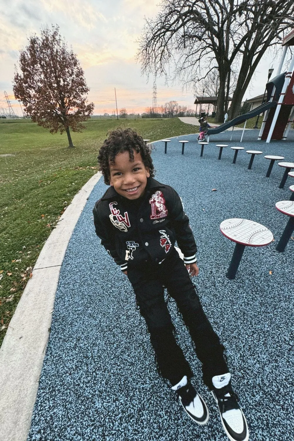 Kids Stacked Elm Street Denim (Jet Black)