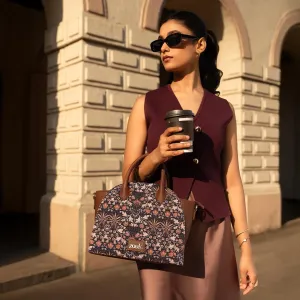 Konkona City Satchel Bag - Kashmir Blooms
