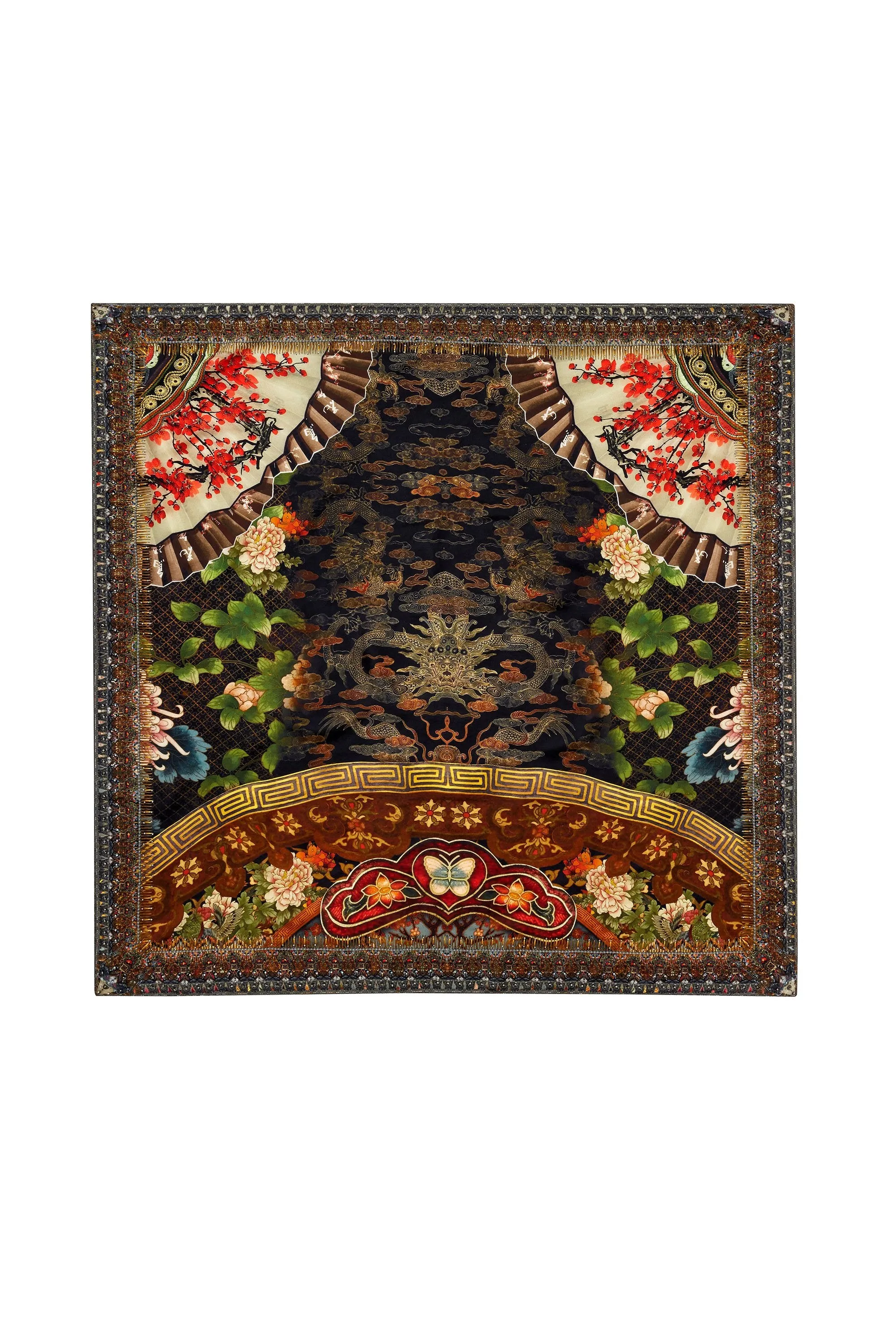 LARGE SQUARE SCARF GATHERING DUSK