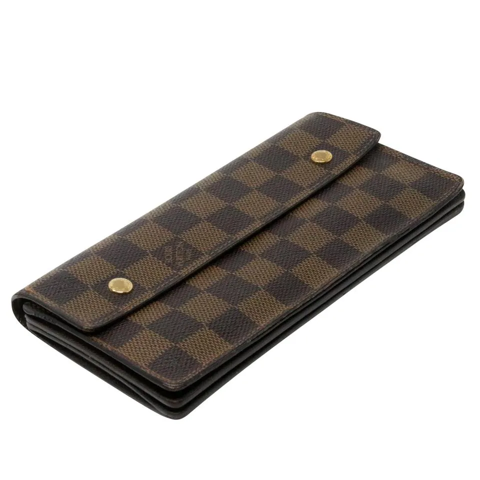 Louis Vuitton Damier Gold Gm Accordion Moto Chain Long Travel Wallet