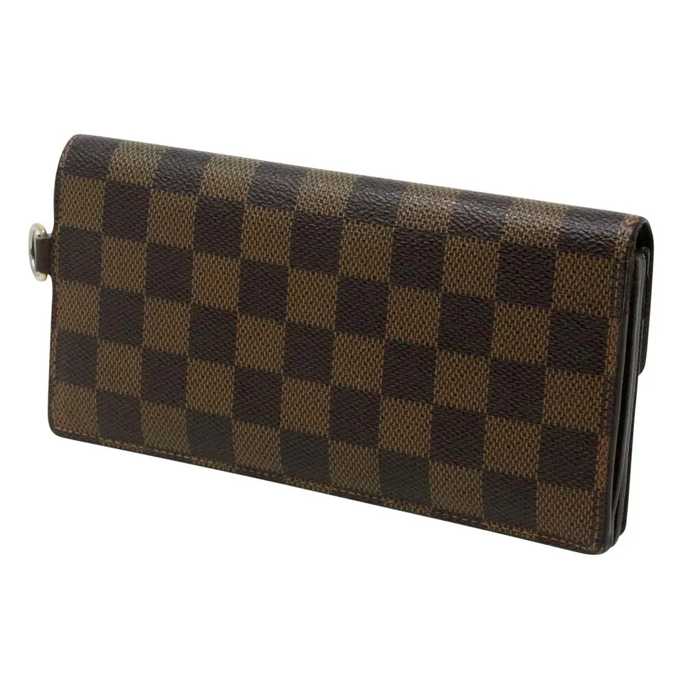 Louis Vuitton Damier Gold Gm Accordion Moto Chain Long Travel Wallet