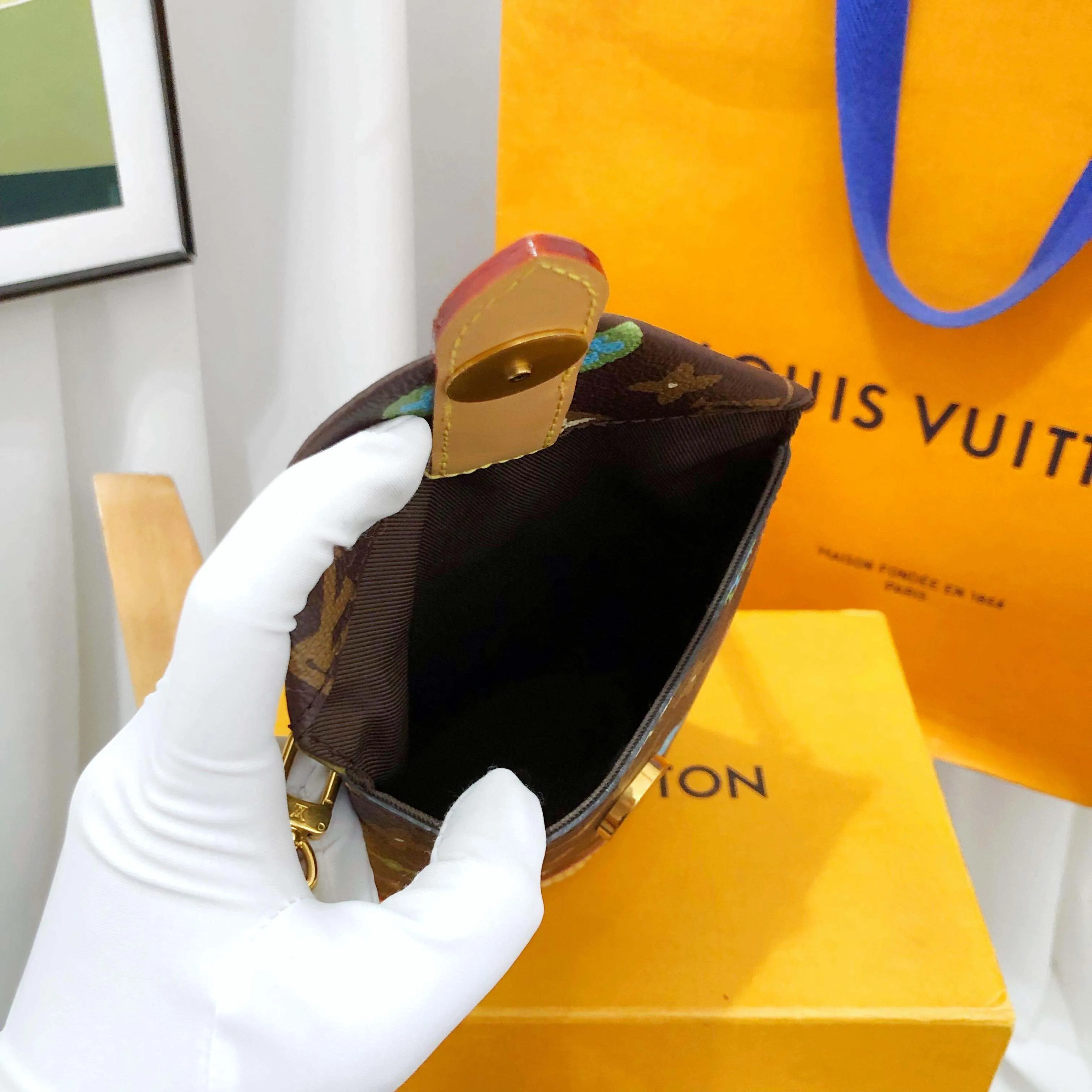 Louis Vuitton Monogram Multicolor Pochette Brown Canvas Small