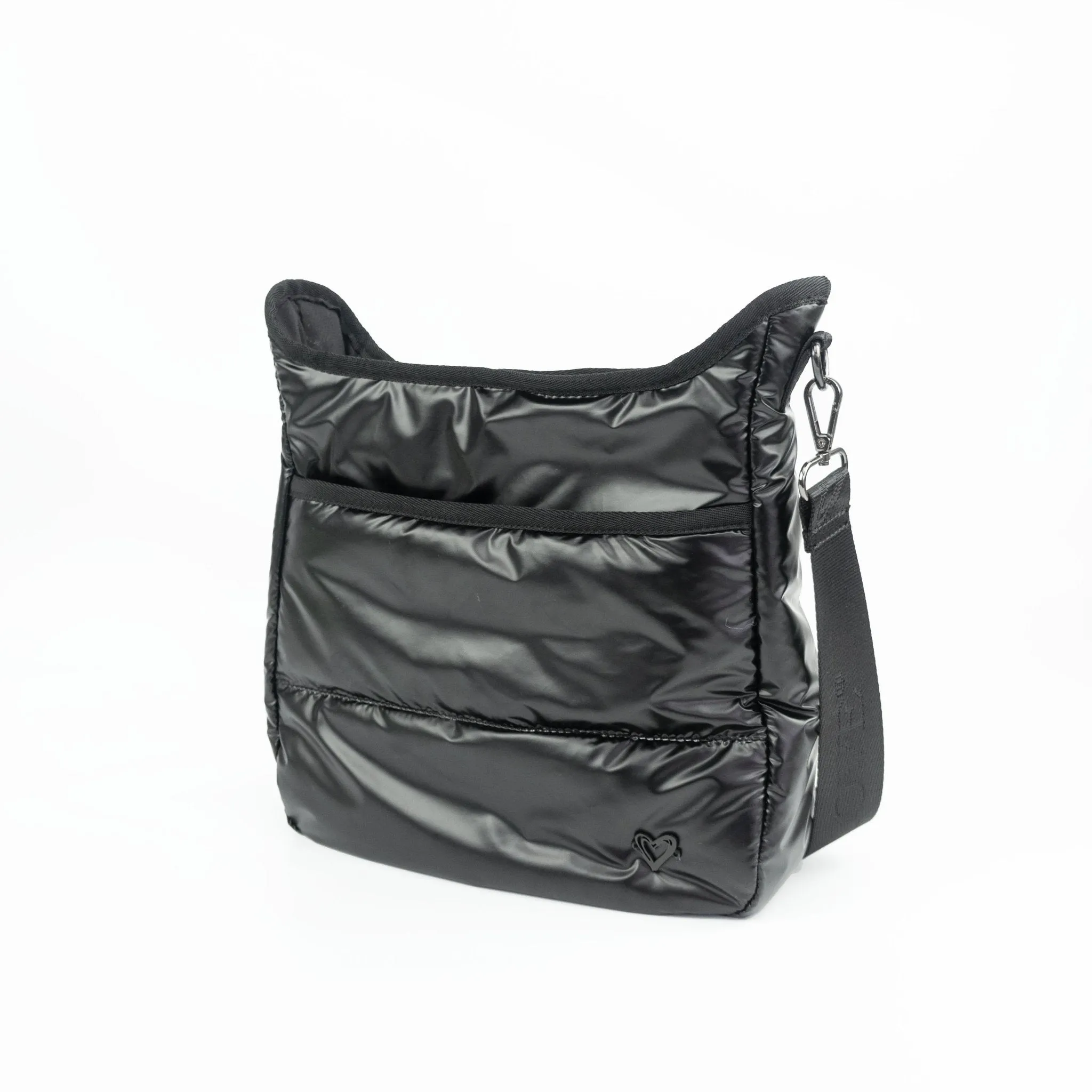 Markham Puffer Messenger Bags - Black