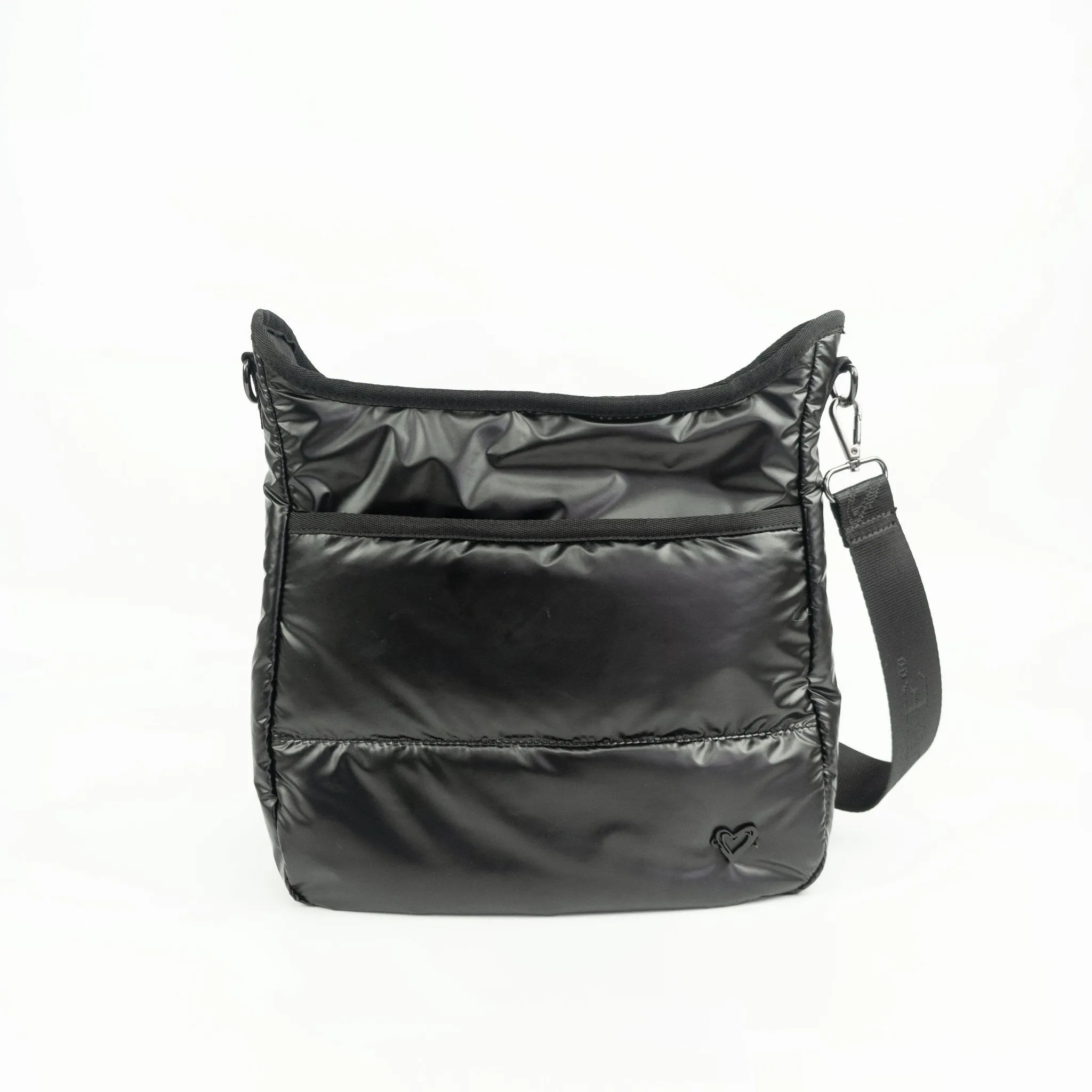 Markham Puffer Messenger Bags - Black