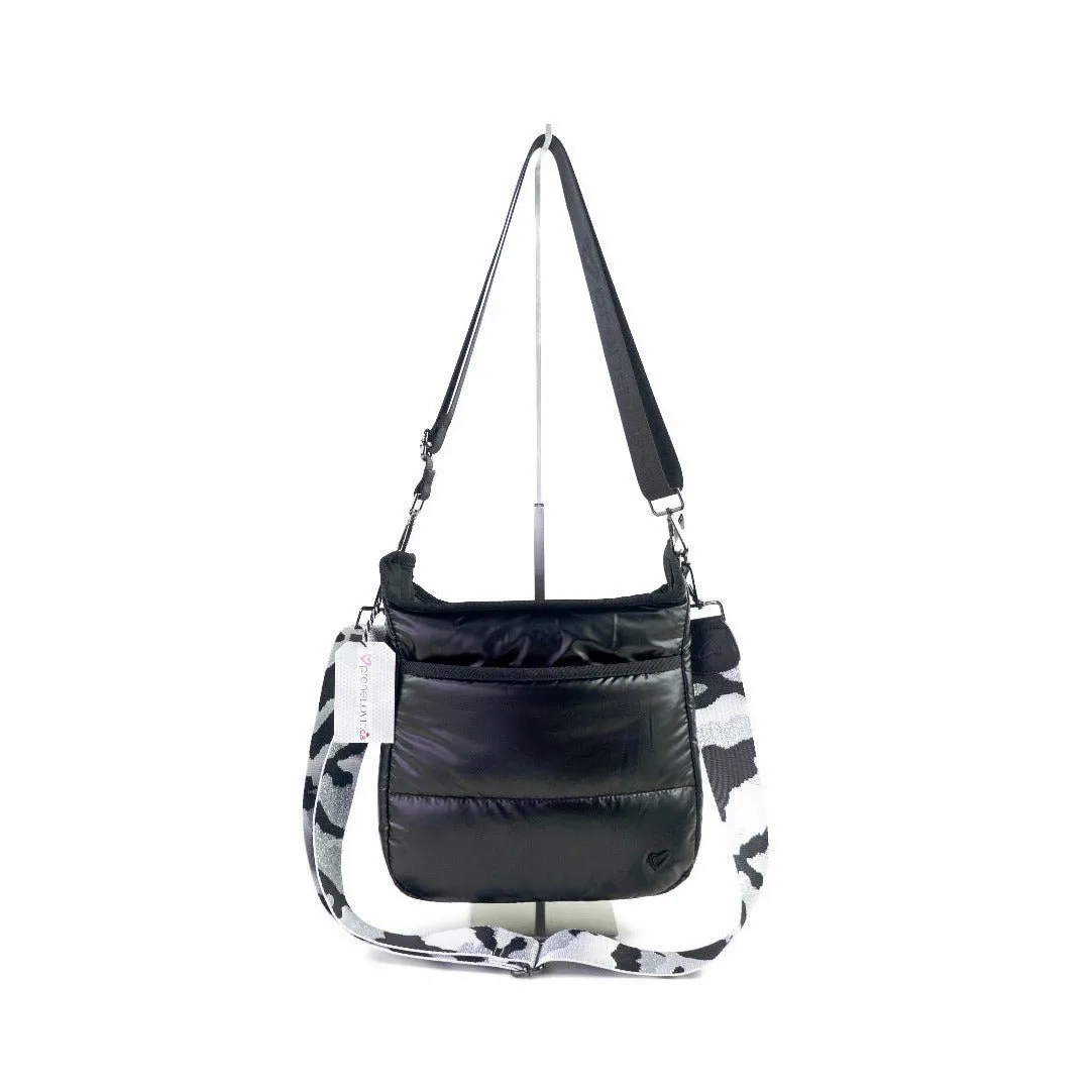 Markham Puffer Messenger Bags - Black