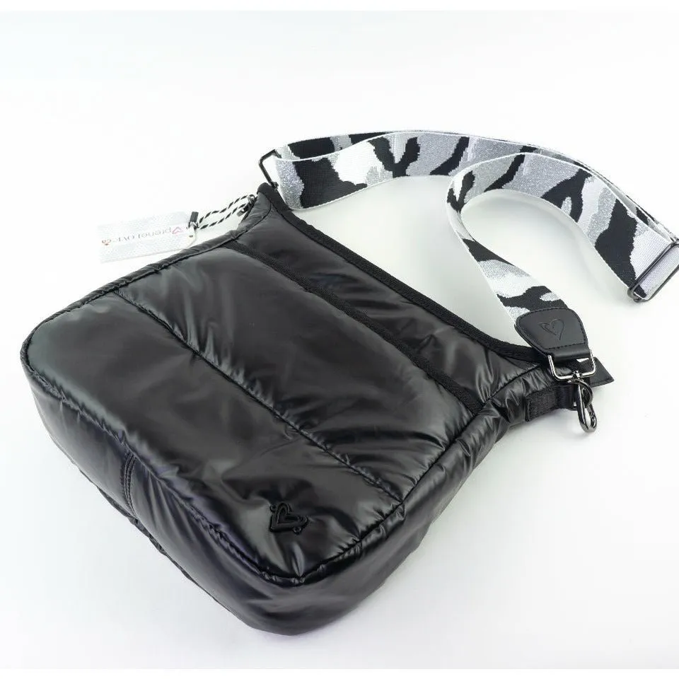 Markham Puffer Messenger Bags - Black