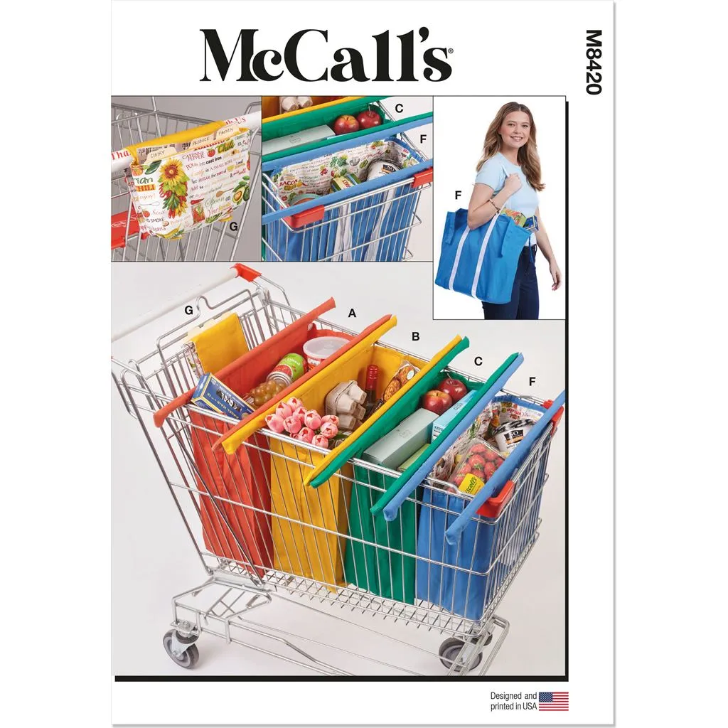 McCall's Pattern M8420 Shopping Cart Bags and Coupon Case