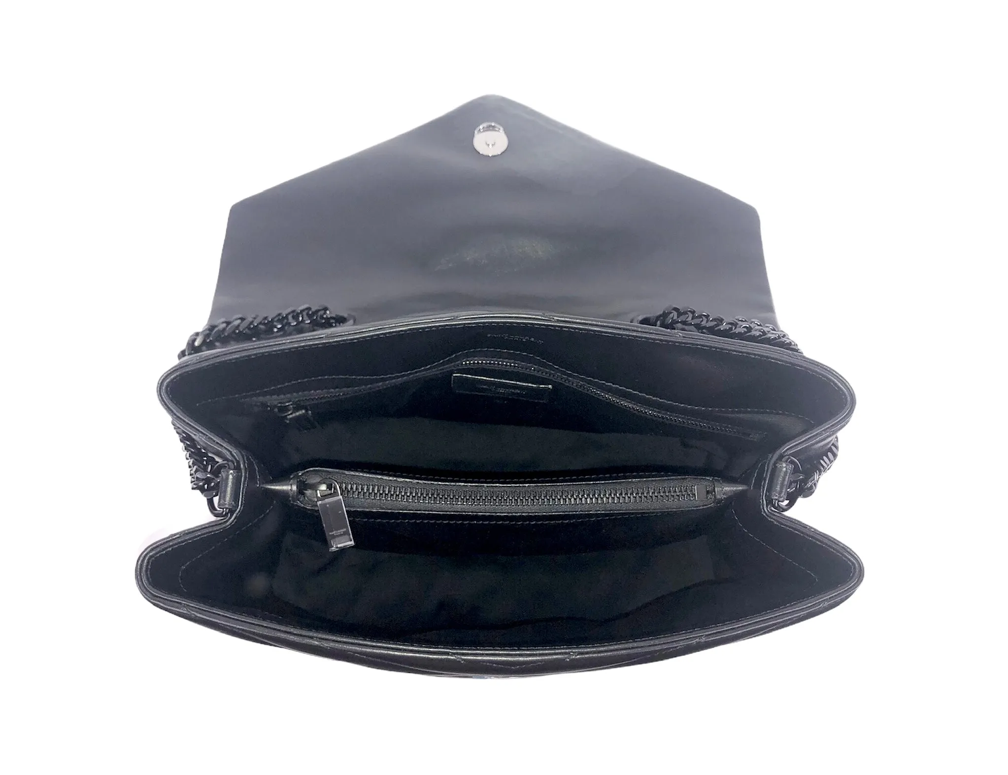 Medium Loulou Matelass Leather Convertible Shoulder Bag with Black Hardware