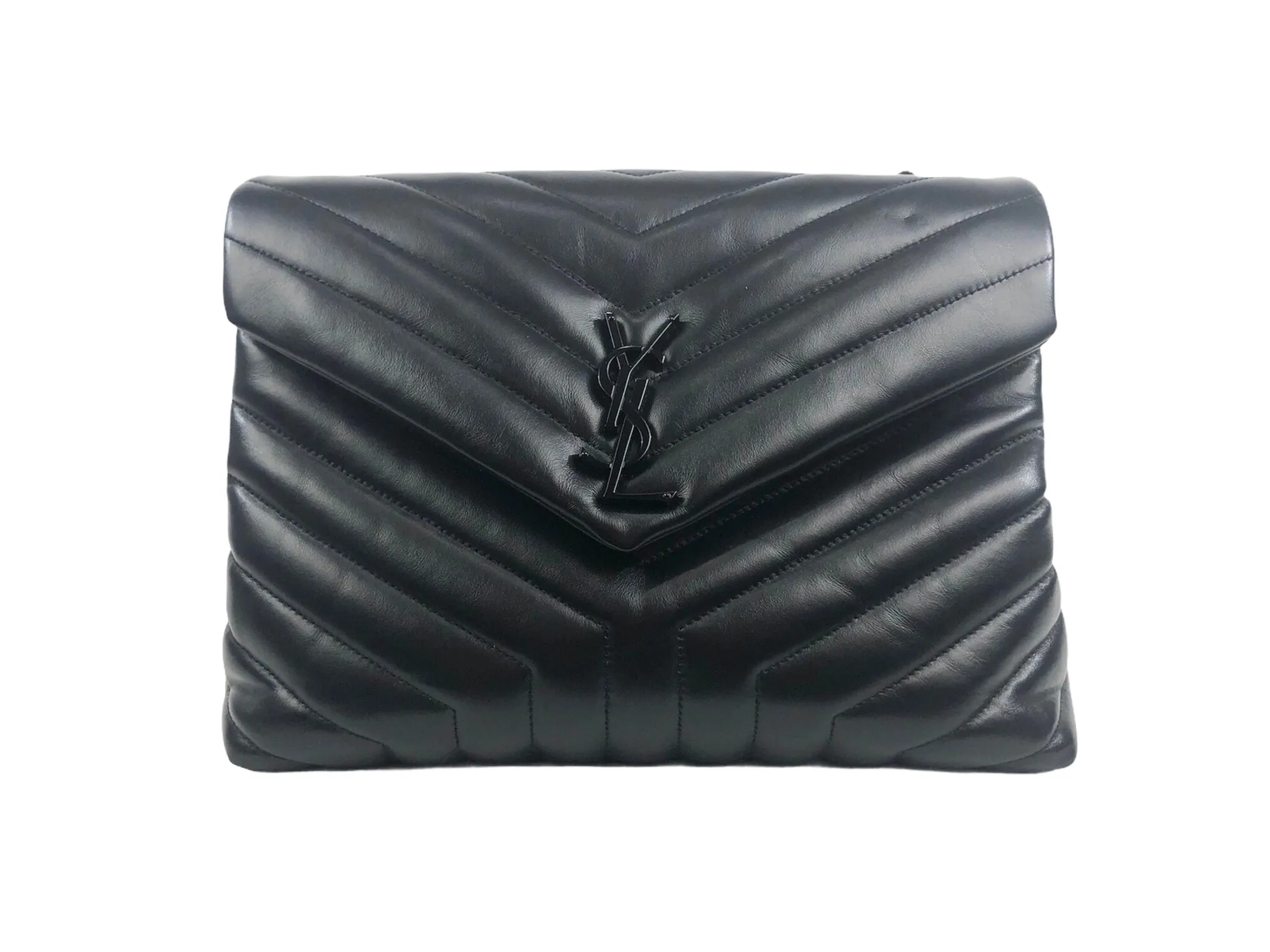 Medium Loulou Matelass Leather Convertible Shoulder Bag with Black Hardware