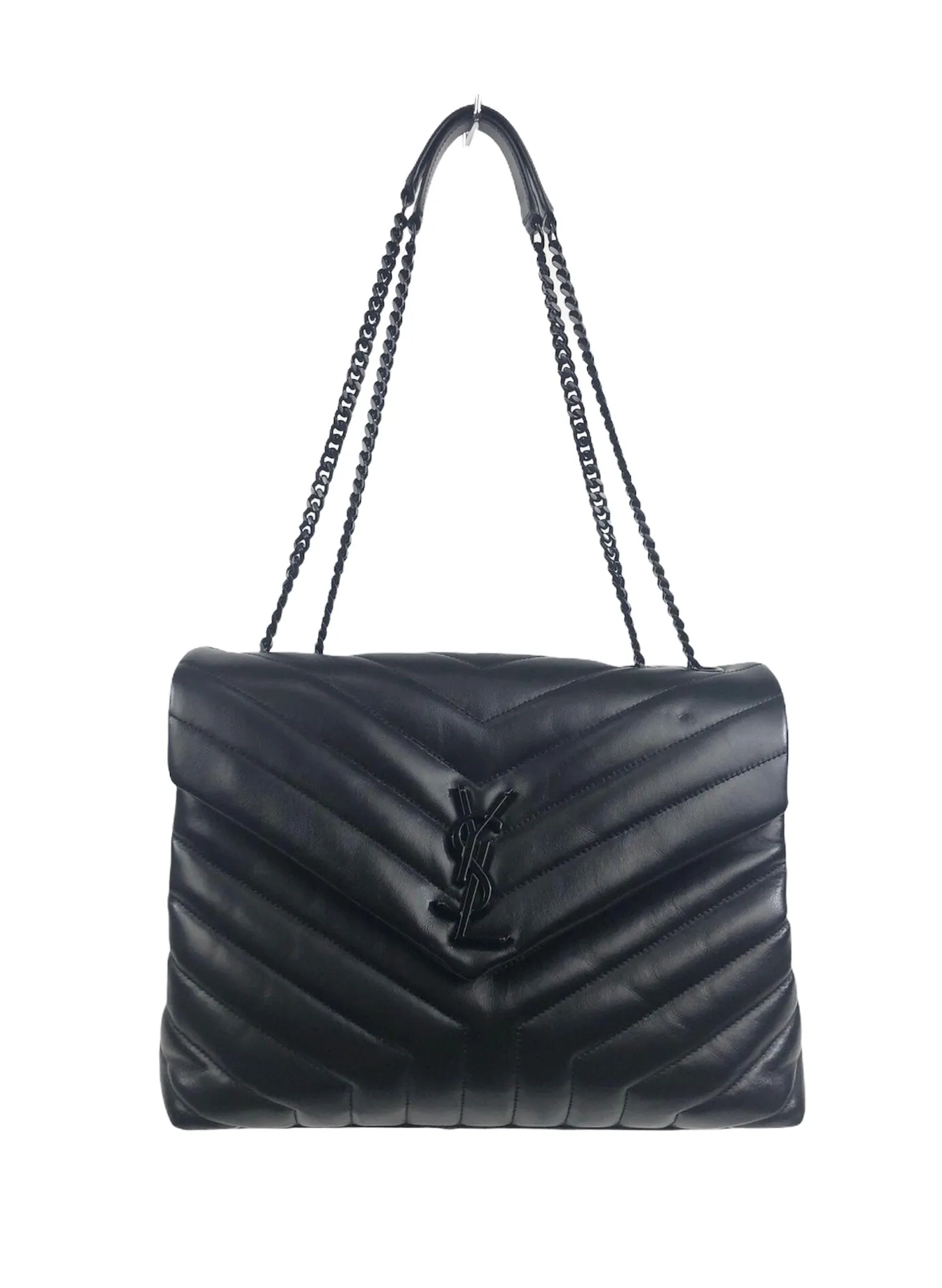 Medium Loulou Matelass Leather Convertible Shoulder Bag with Black Hardware