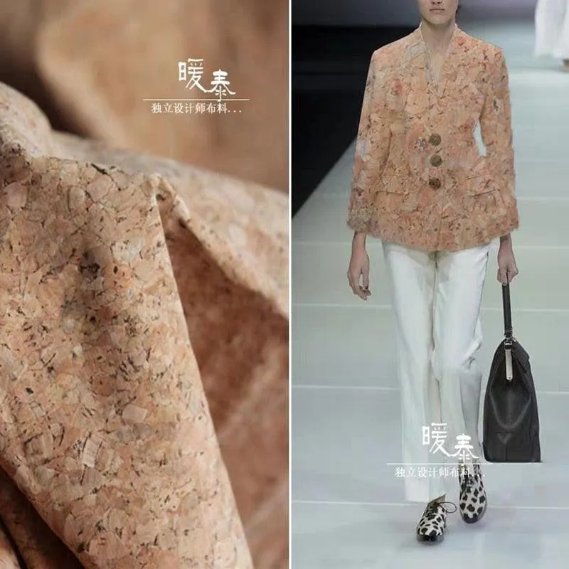Natural Cork Leather Fabric Sheet - Material for DIY Patches, Notebook Covers, Purses, Bags, Decor, Clothing