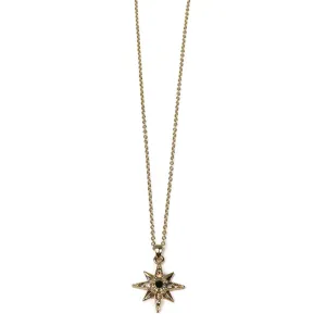 Necklace Gold Star Black
