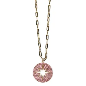 Necklace Star Burst Pink