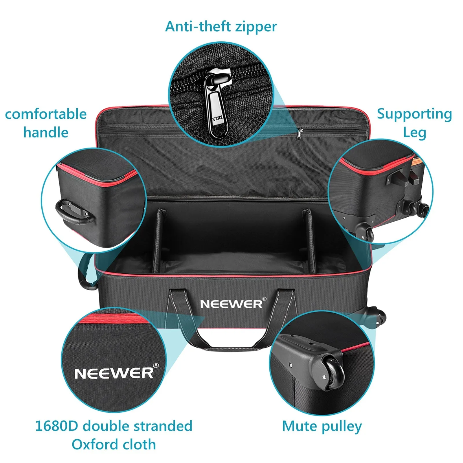 NEEWER 30"x11"x11" Studio Carrying Bag with Wheels