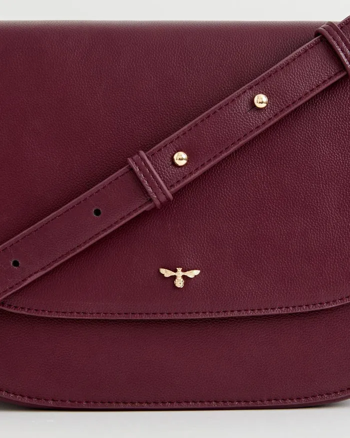 Nina Messenger Handbag | Burgundy