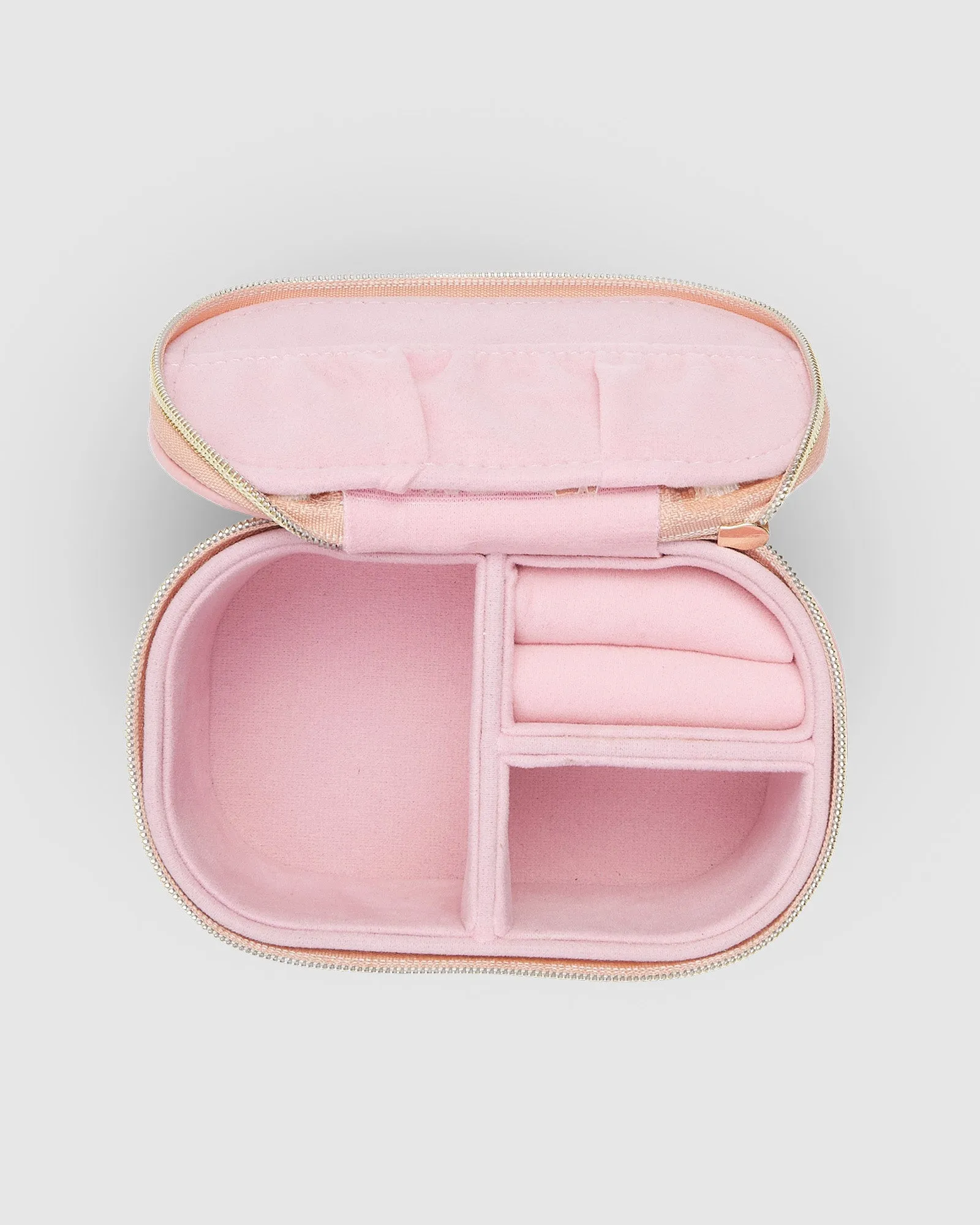 OLIVE JEWELLERY BOX CHEVRON PEACH
