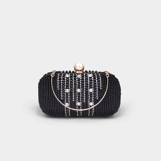 Pearl Rhinestone High-End Diamond Chain Clutch Bag