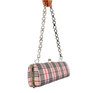 Pink Plaid Mini Shoulder Bag