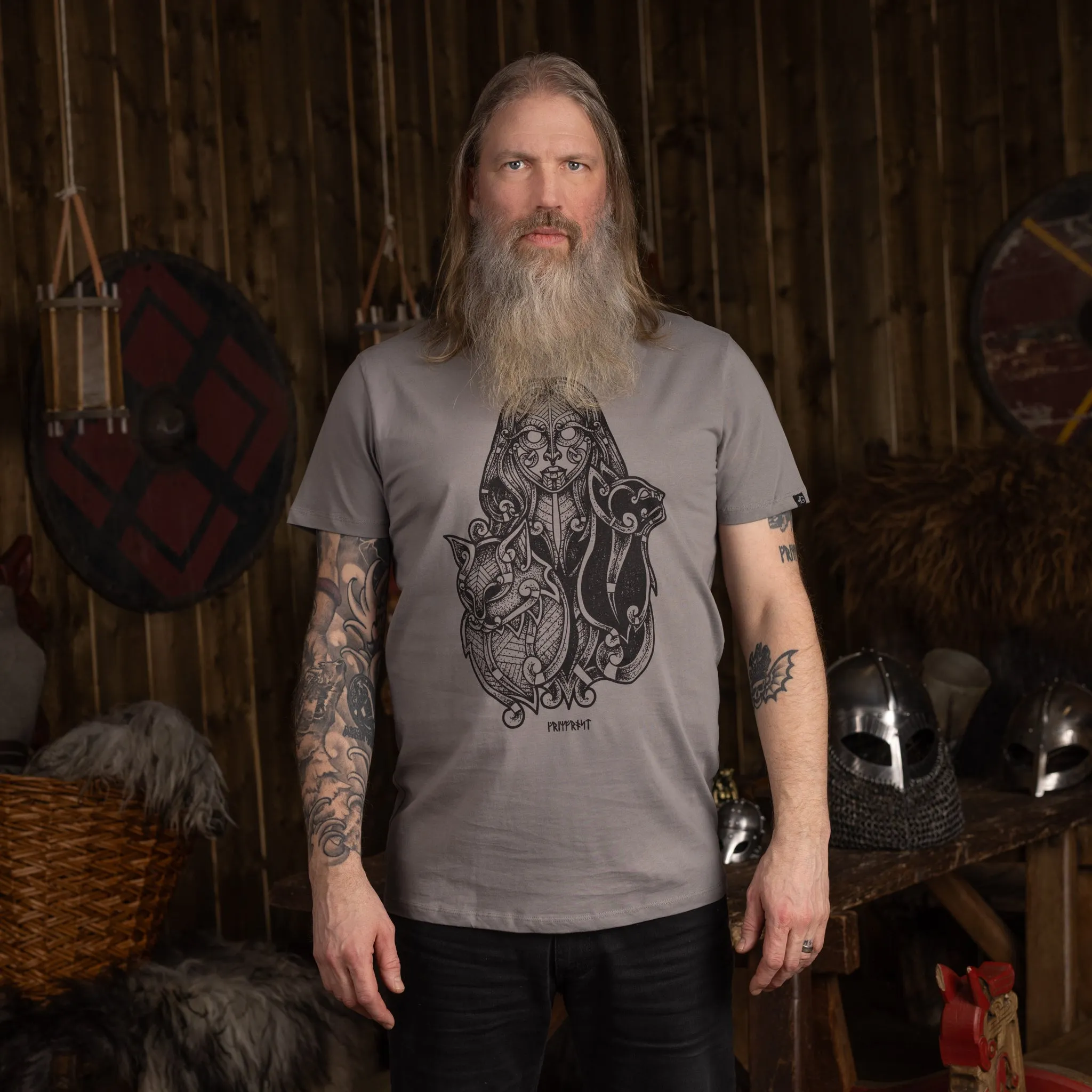 Premium Tee, Freyja, Grey