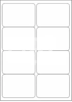 Selectum adhesive labels, "melba-toast". White. 1" x 1.5". 88 pack.