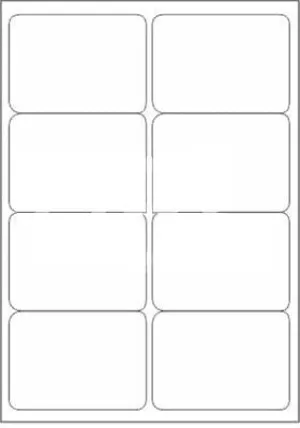 Selectum adhesive labels, "melba-toast". White. 1" x 1.5". 88 pack.