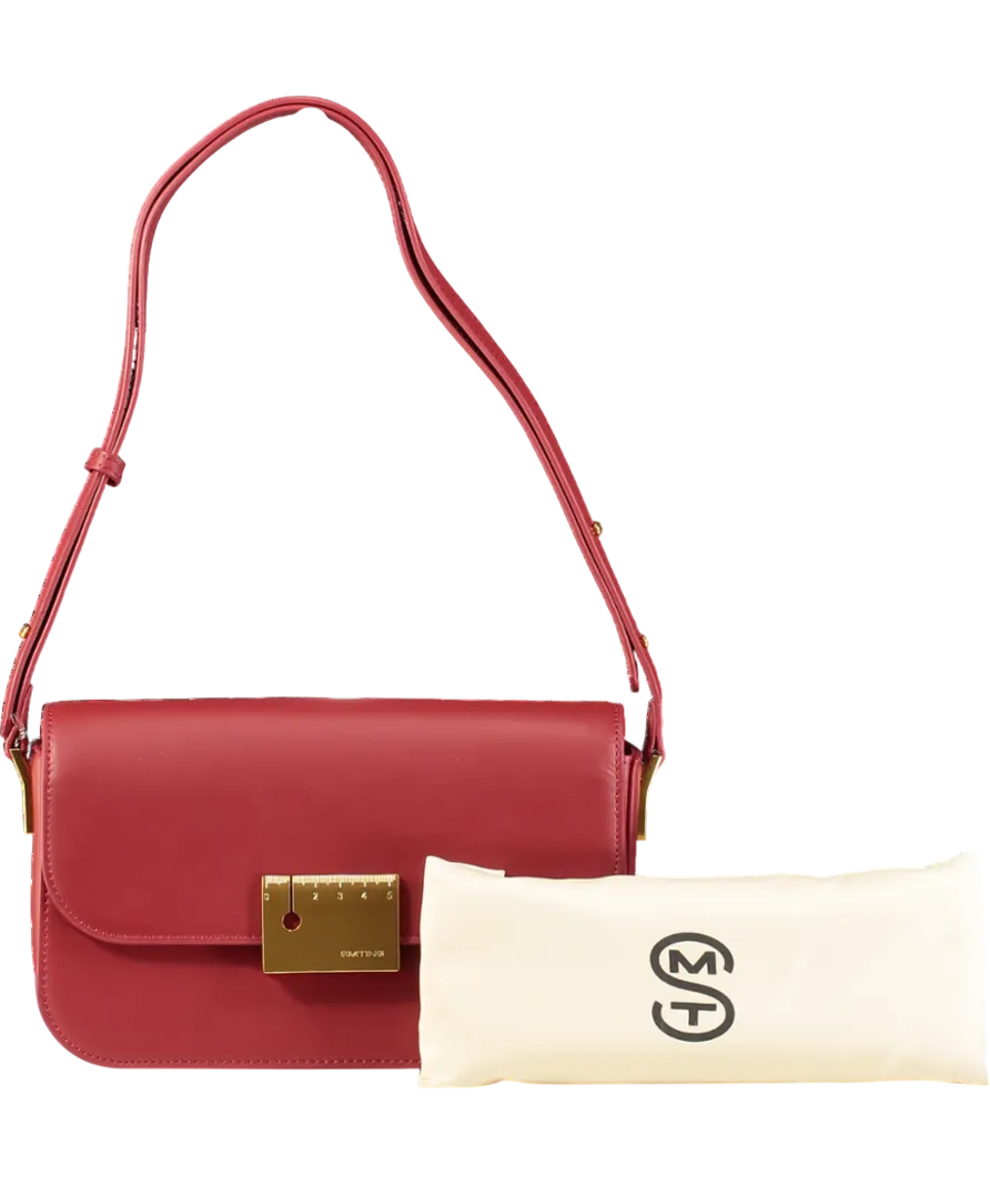 Smting Red Medium Flap Bag