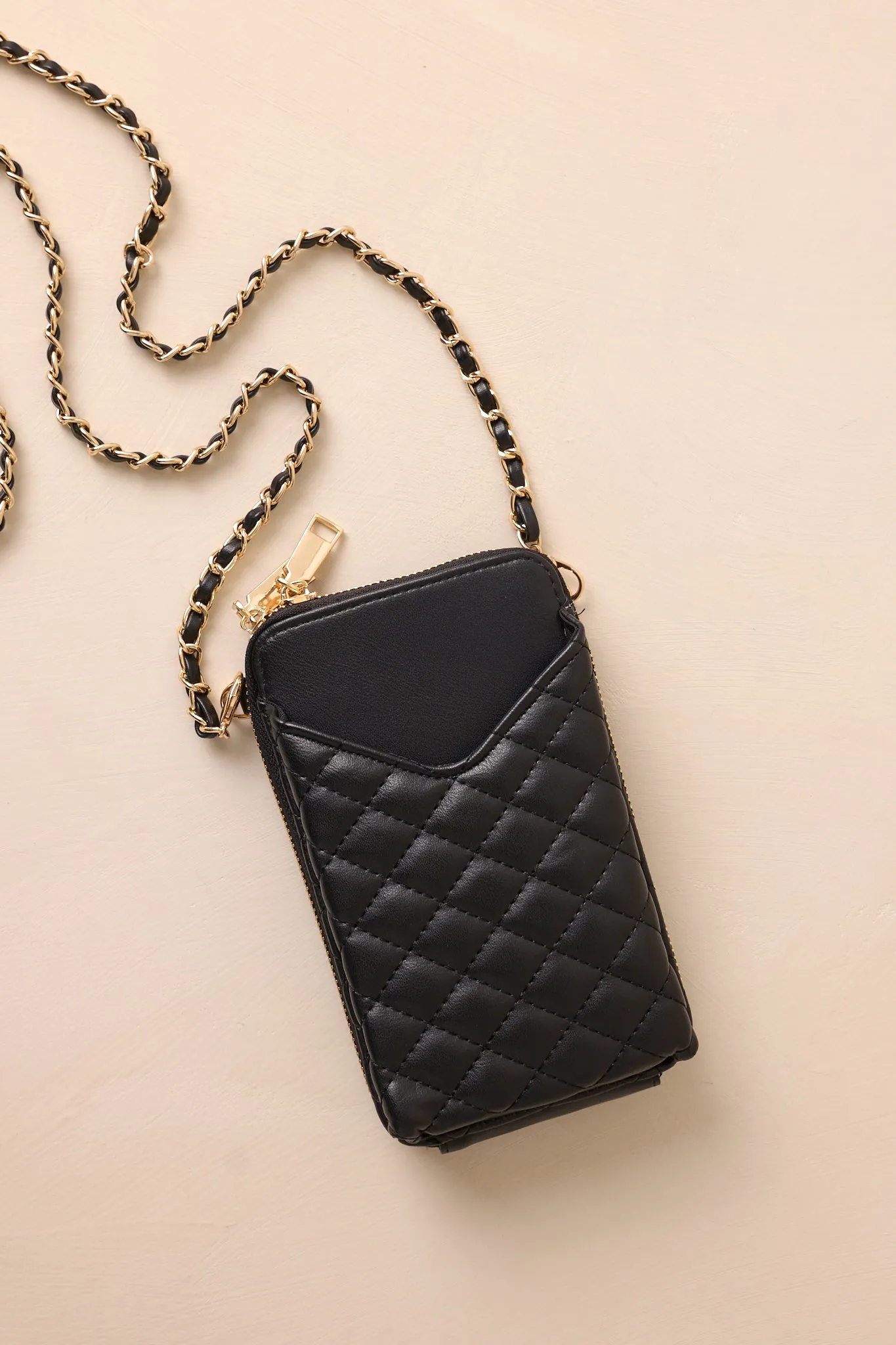 Street Smart Black Quilted Mini Crossbody Bag