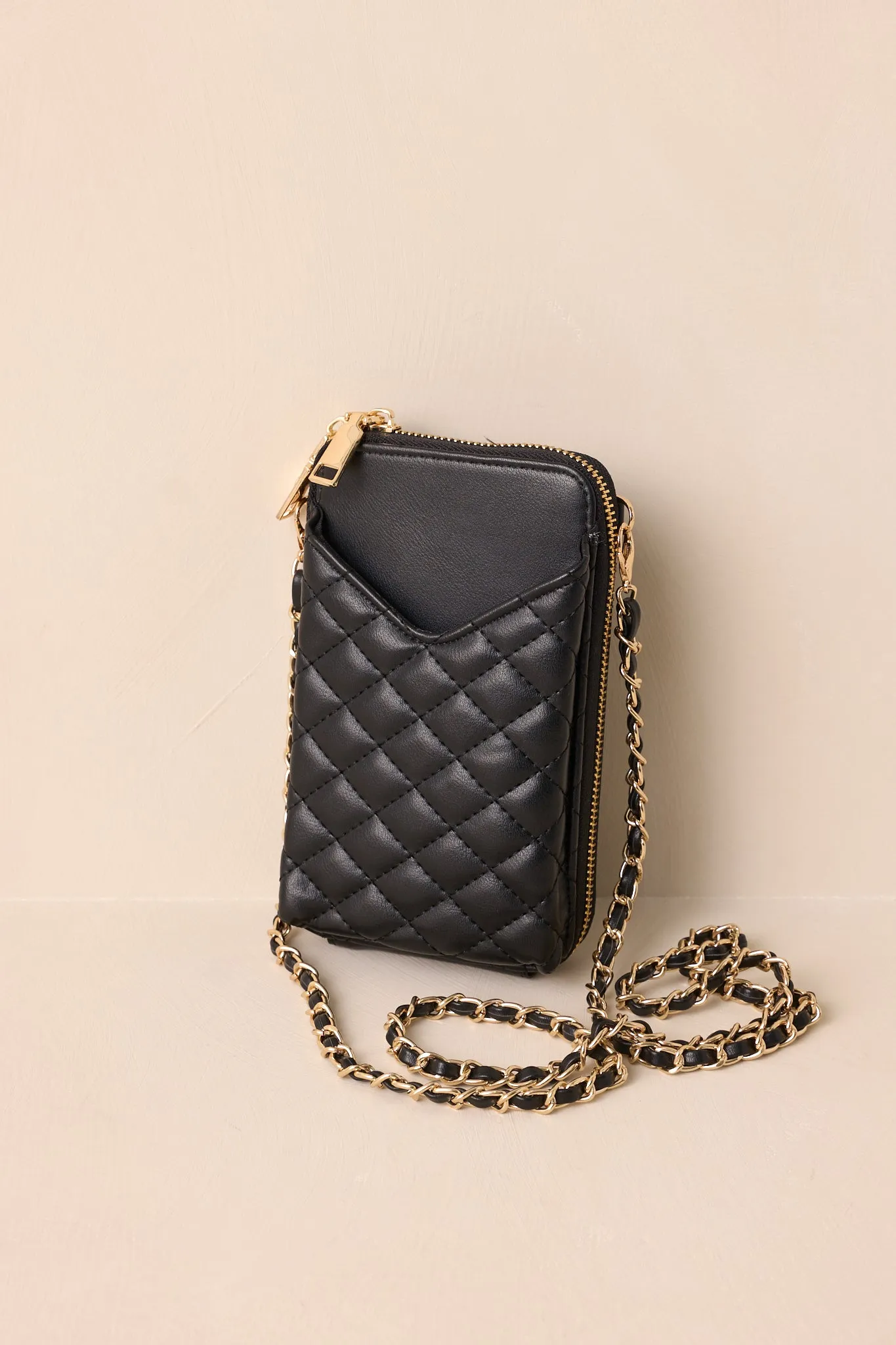 Street Smart Black Quilted Mini Crossbody Bag