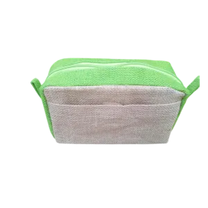 Sustainable Jute Toiletry bags - Green Lavender or Natural Make Up Bag