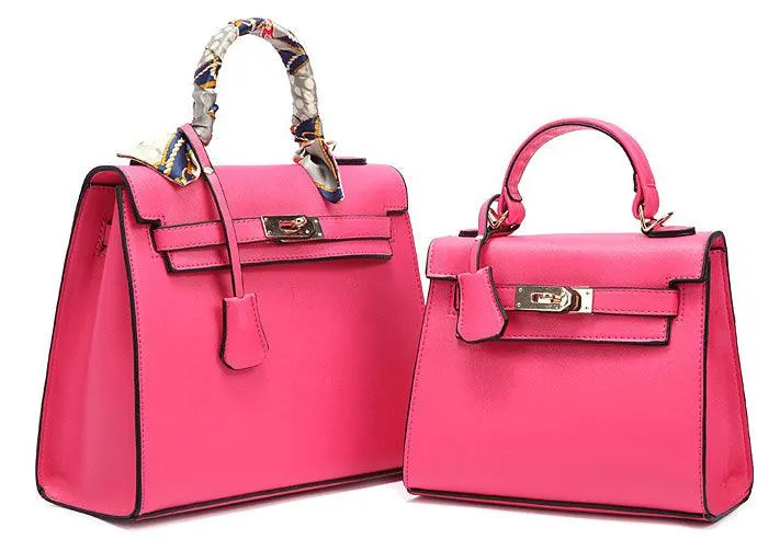 Top Quality Women's Fashionable Pink HandBag
