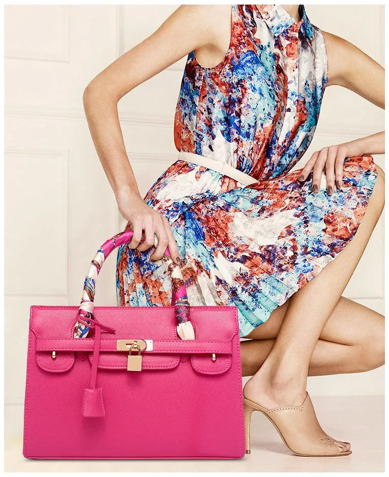 Top Quality Women's Fashionable Pink HandBag