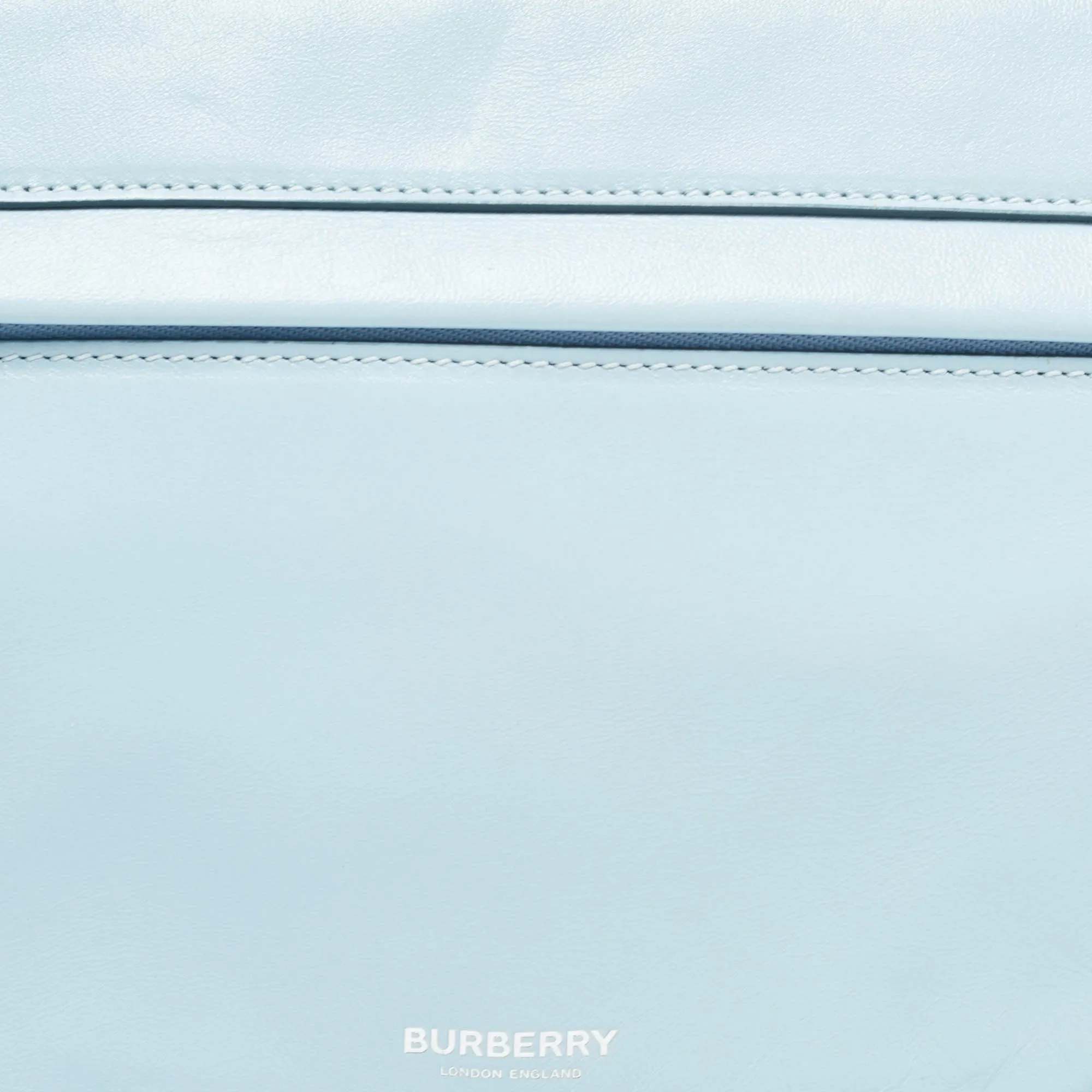 Trendy Inspired Burberry Pale Blue Soft Leather Small Olympia Shoulder Bag