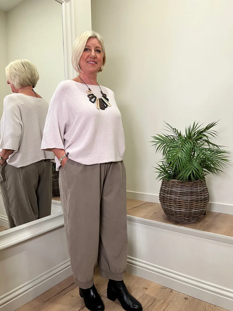 Trudi Needlecord Trousers Taupe
