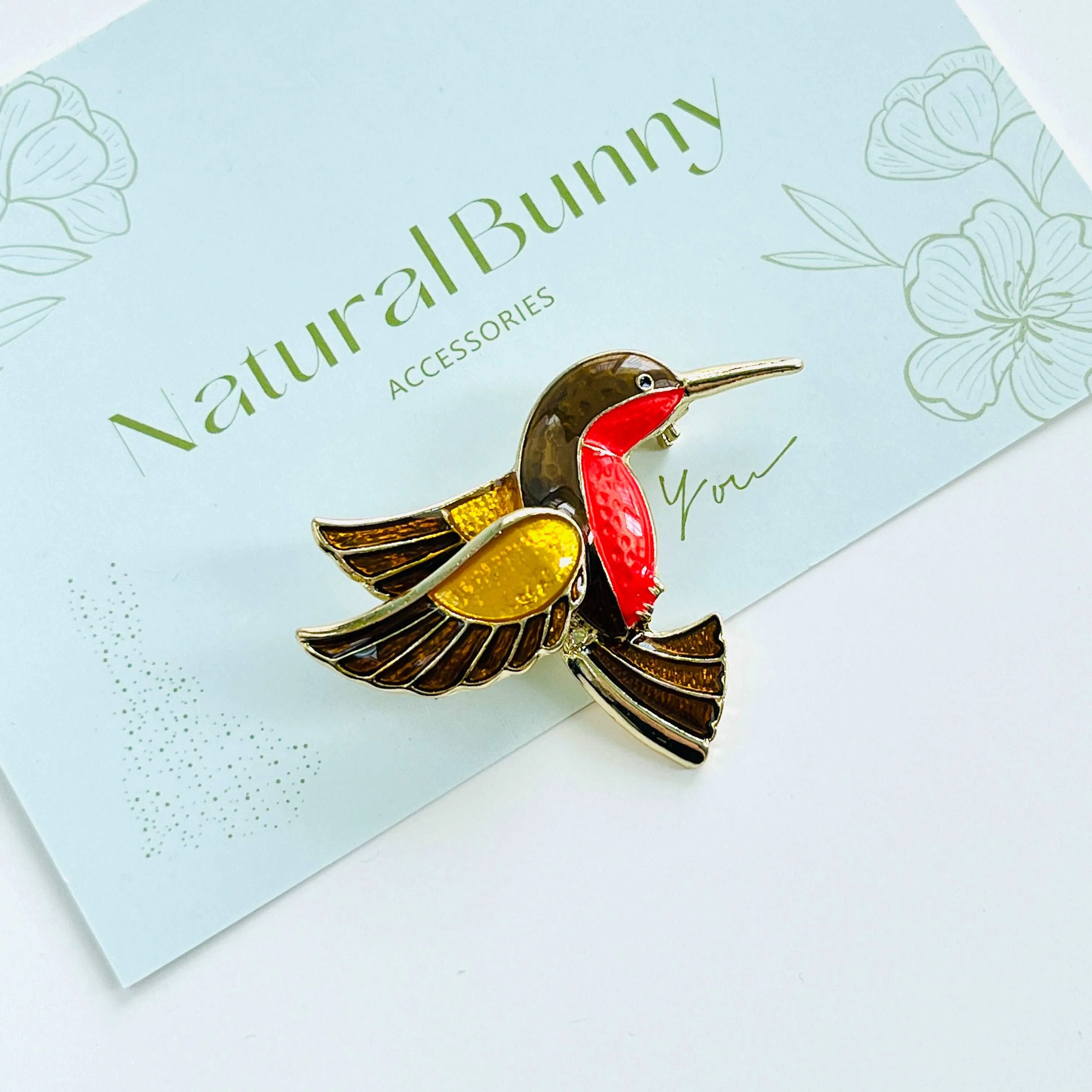 Vintage Hummingbird Brooch